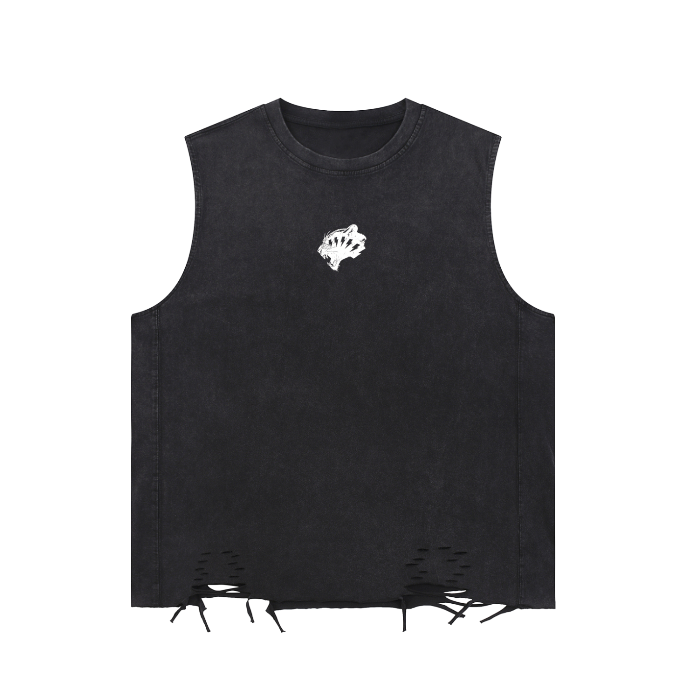 Snow Washed Raw-Hem Tank Top